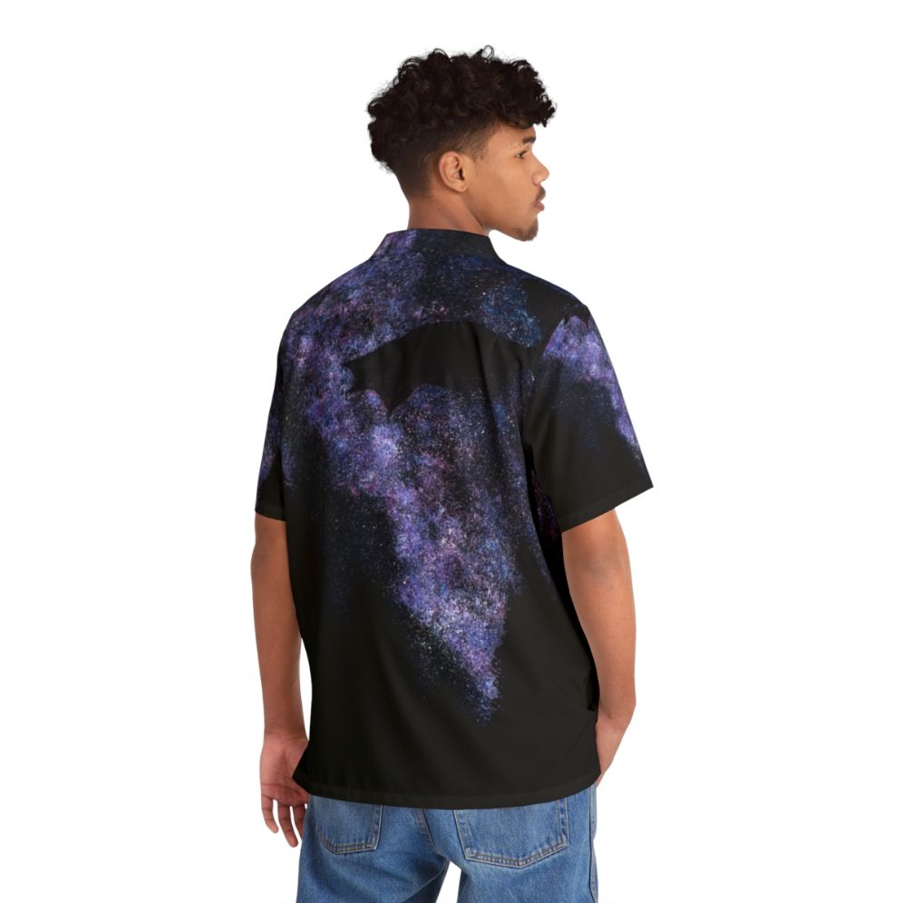 Night Watch Hawaiian Shirt with Tropical Print - People Back