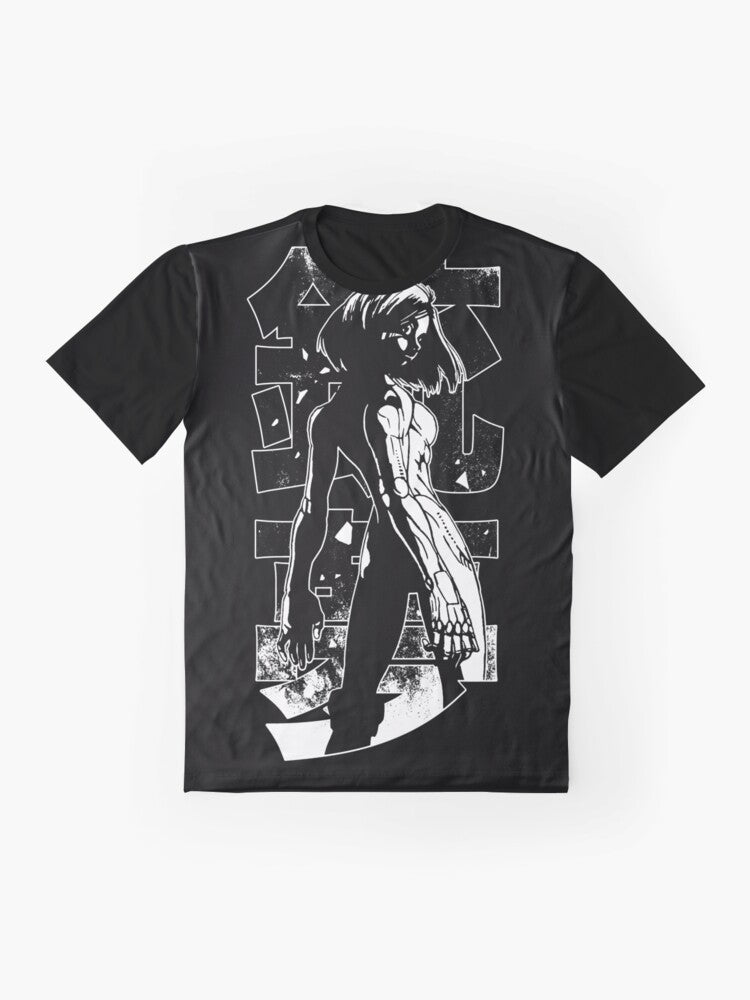 Alita Battle Angel cyberpunk retro anime manga graphic t-shirt - Flat lay