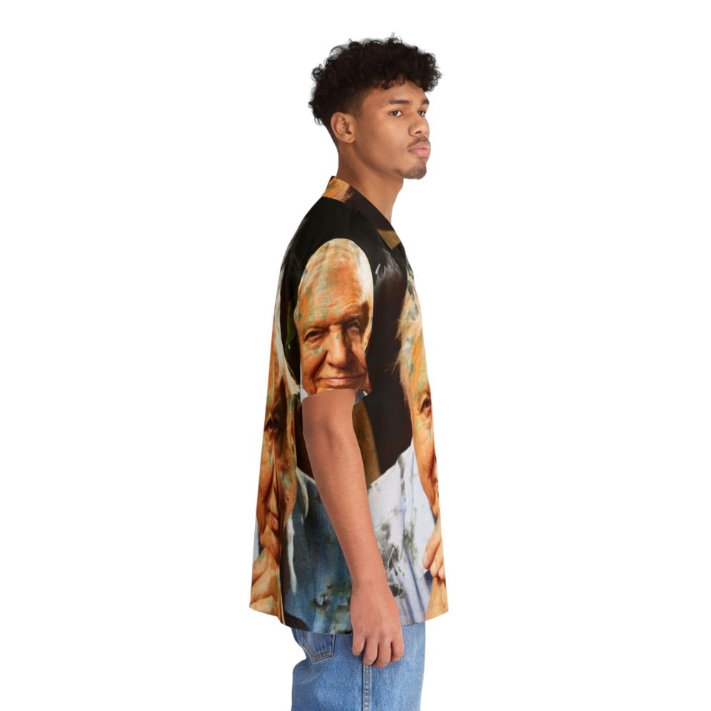 David Attenborough Watercolor Hawaiian Shirt - People Pight