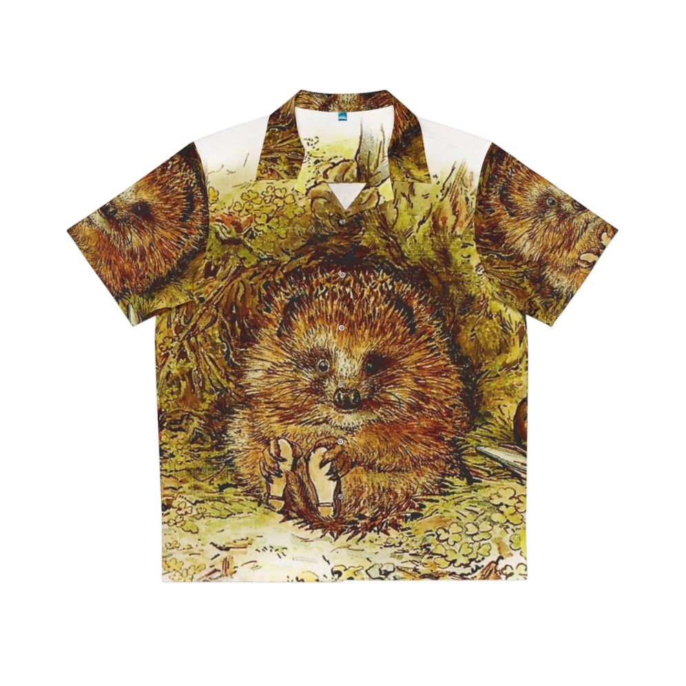 Beatrix Potter's "Old Mr Pricklepin" hedgehog Hawaiian shirt