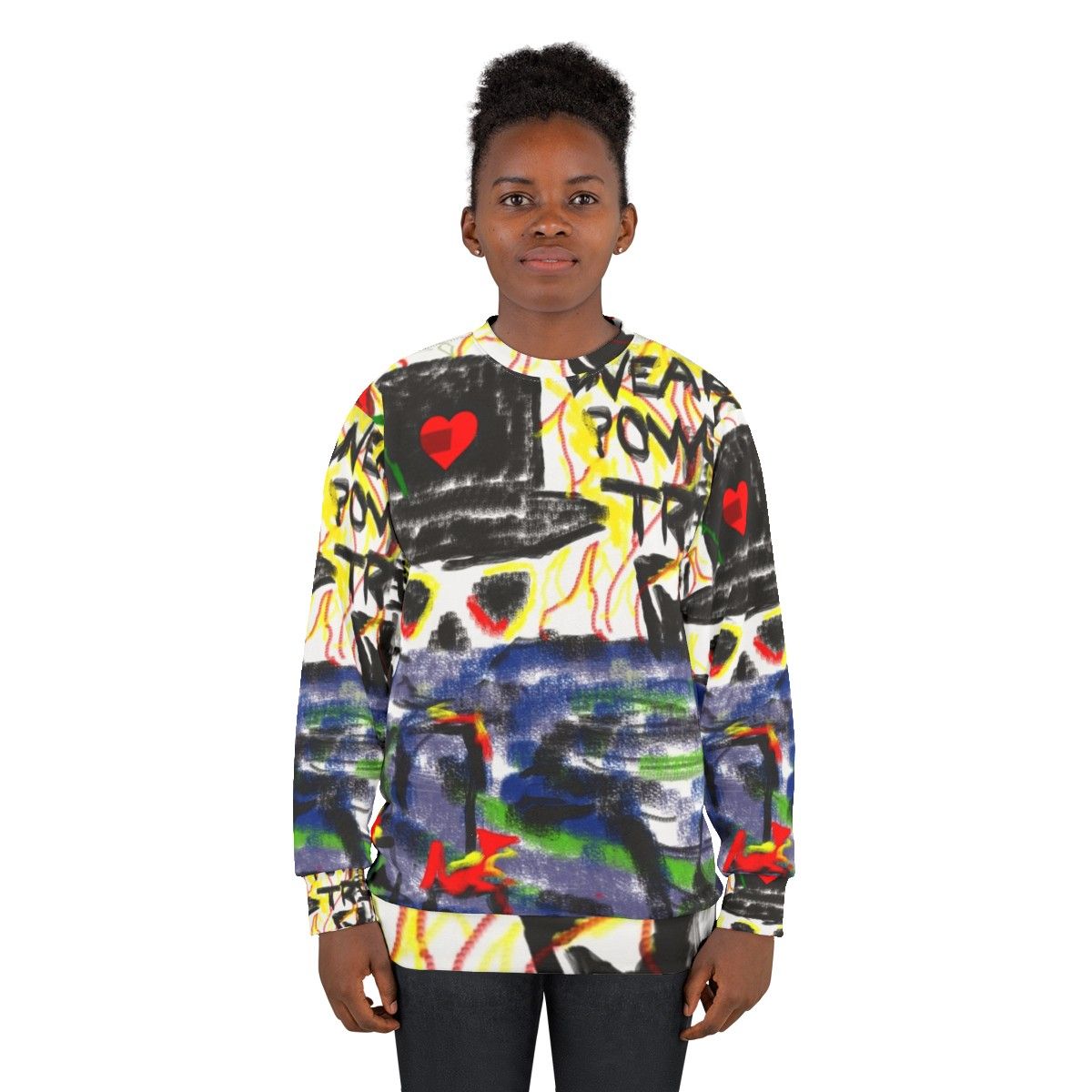 Conceptual artwork reggae sweatshirt - women