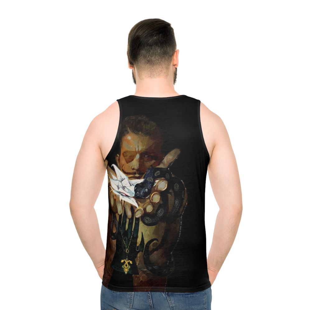 Mage inspired Dragon Age unisex tank top - men back