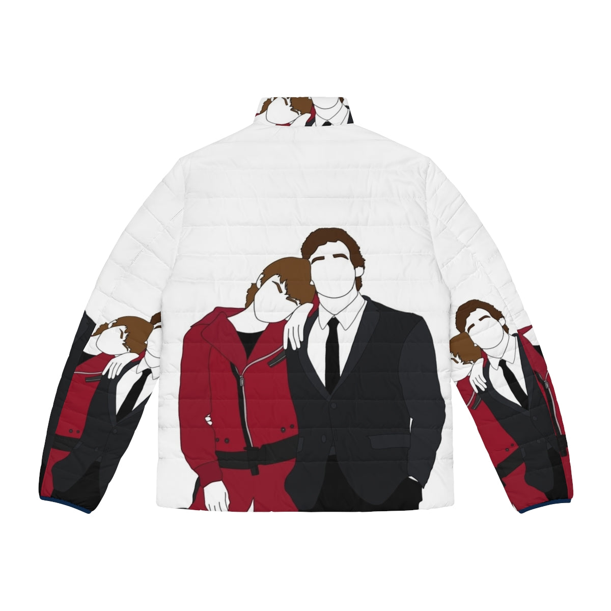 Money Heist Tokyo and Rio Puffer Jacket - Back