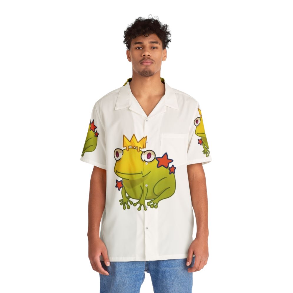 Young Royals Frog Print Hawaiian Shirt - People Front