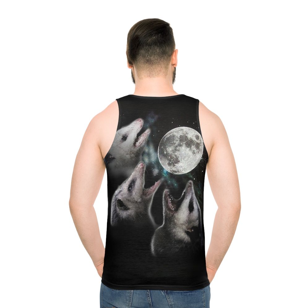 Unisex opossum moon triple moon tank top - men back