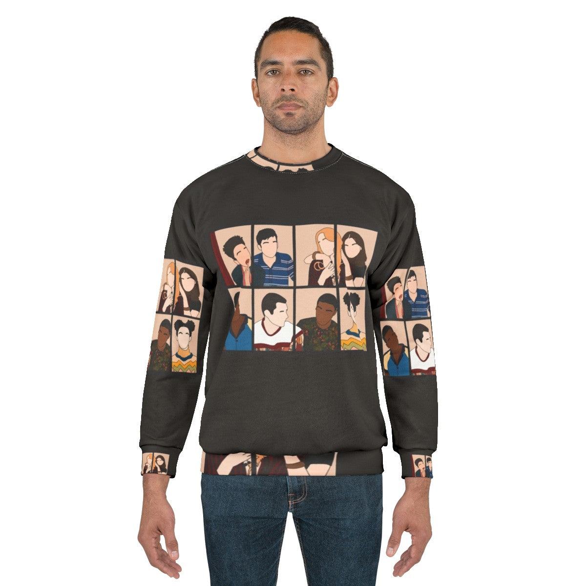 Sex Education Cast Sweatshirt featuring Maeve Wiley and Otis Milburn - men