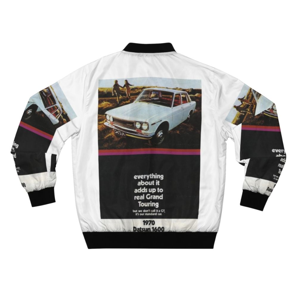 Vintage Datsun 1600 Bomber Jacket with retro design - Back