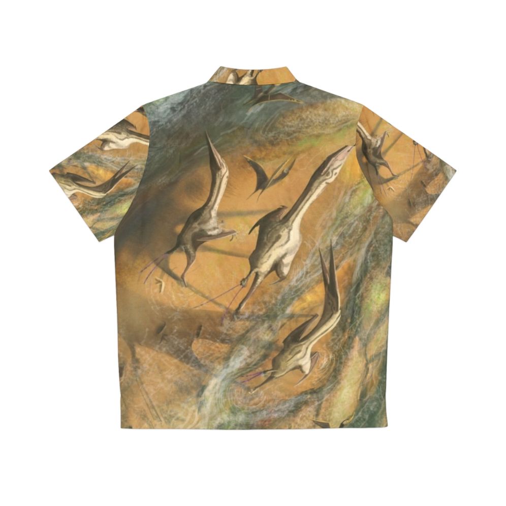 Wandering azhdarchid pterosaurs hawaiian shirt - Back