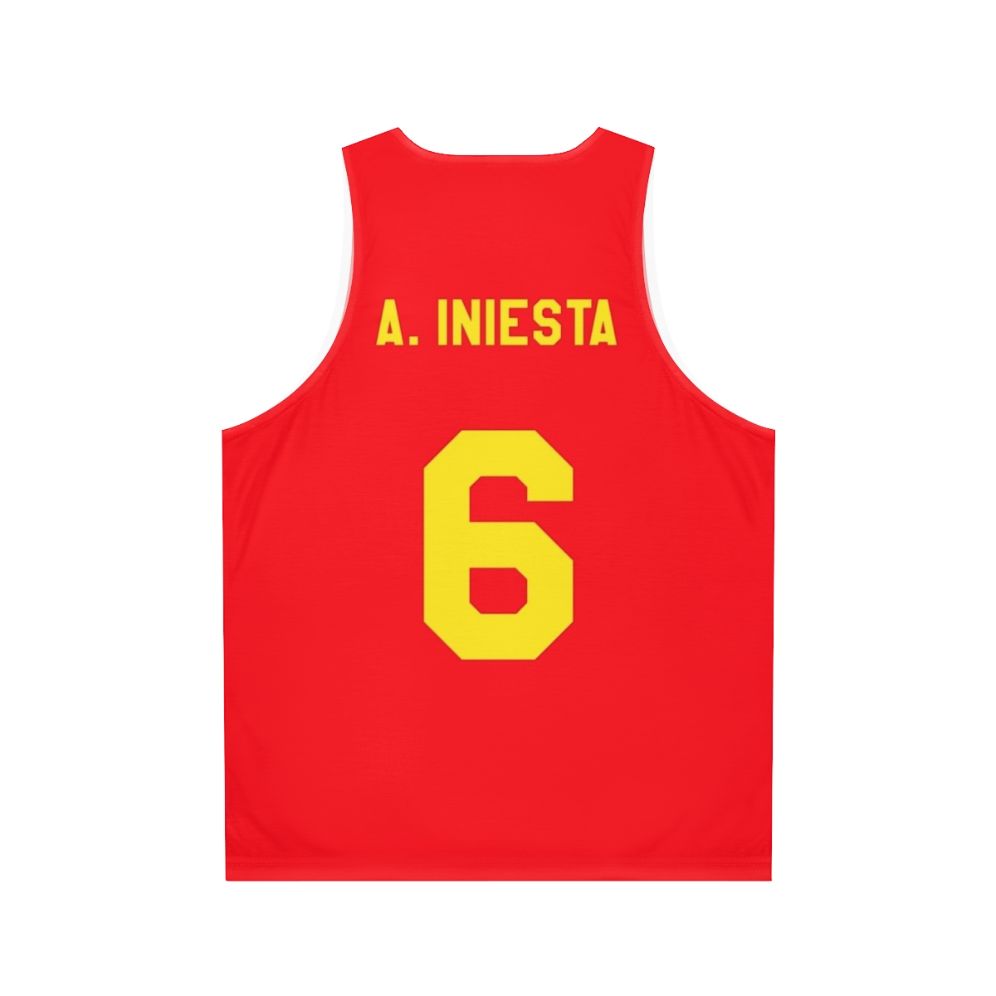 Iniesta Spain National Team Jersey Tank Top - Back