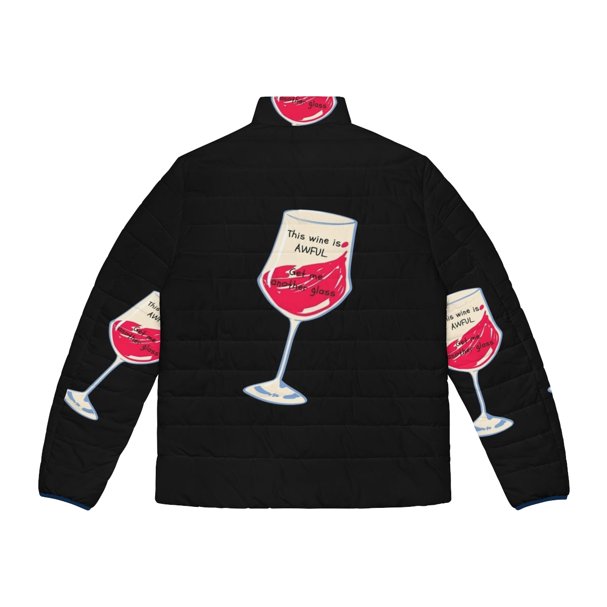 Schitt's Creek "Awful Wine" Puffer Jacket - Back