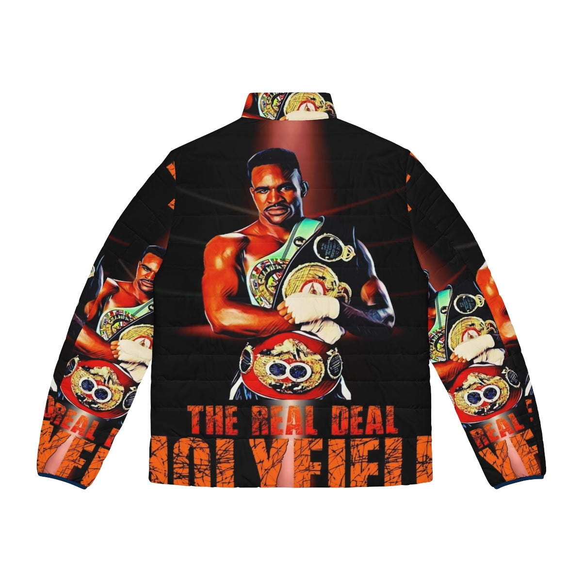 Evander Holyfield Puffer Jacket - The Champion's Winter Wear - Back