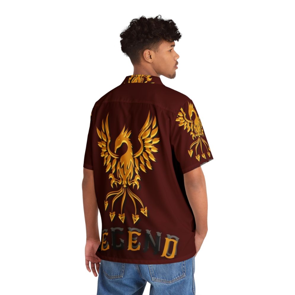 Legendary Golden Phoenix Hawaiian Shirt - People Back