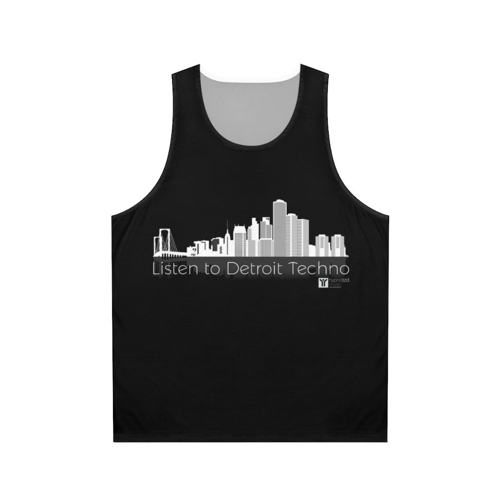 Unisex tank top featuring Detroit techno music design