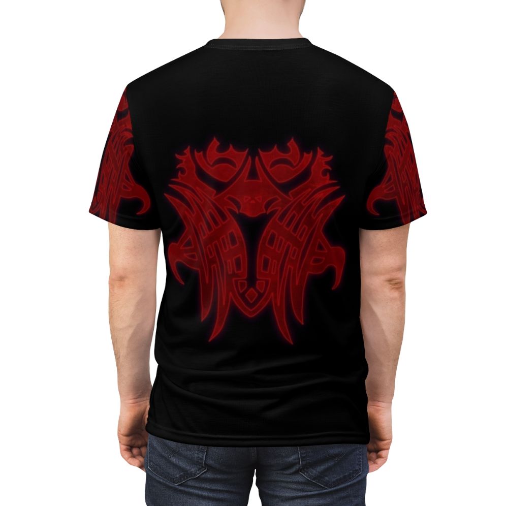 Emet Selch Glyph Fantasy T-Shirt with Final Fantasy XIV Inspired Design - men back