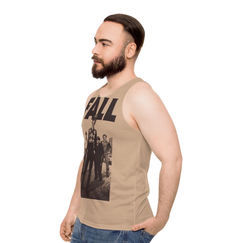 Unisex Dragnet Tank Top for Punk and Post-Punk Fans - men side