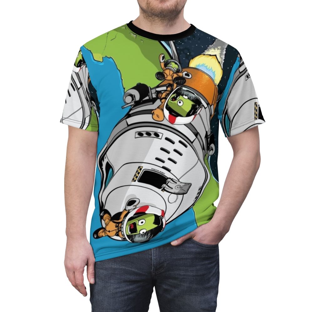 Galactic Spacecraft Vector Art T-Shirt - men front