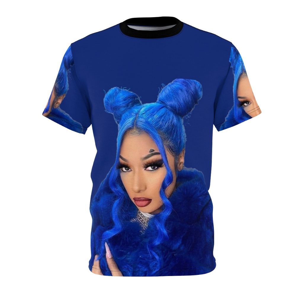 Megan Thee Stallion inspired t-shirt design featuring hip hop and music elements