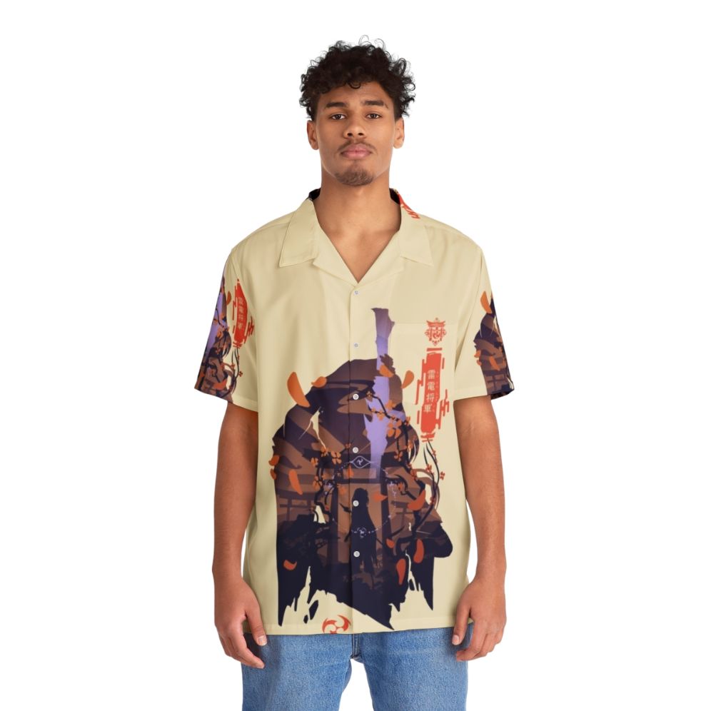 Genshin Impact Raiden Shogun Hawaiian Shirt - People Front