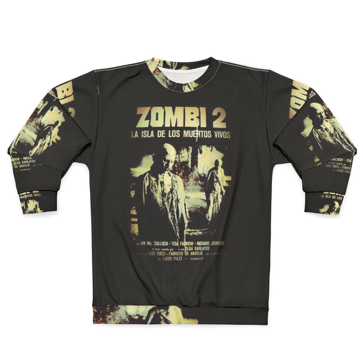 Zombi 2 Sweatshirt featuring horror imagery and the classic film