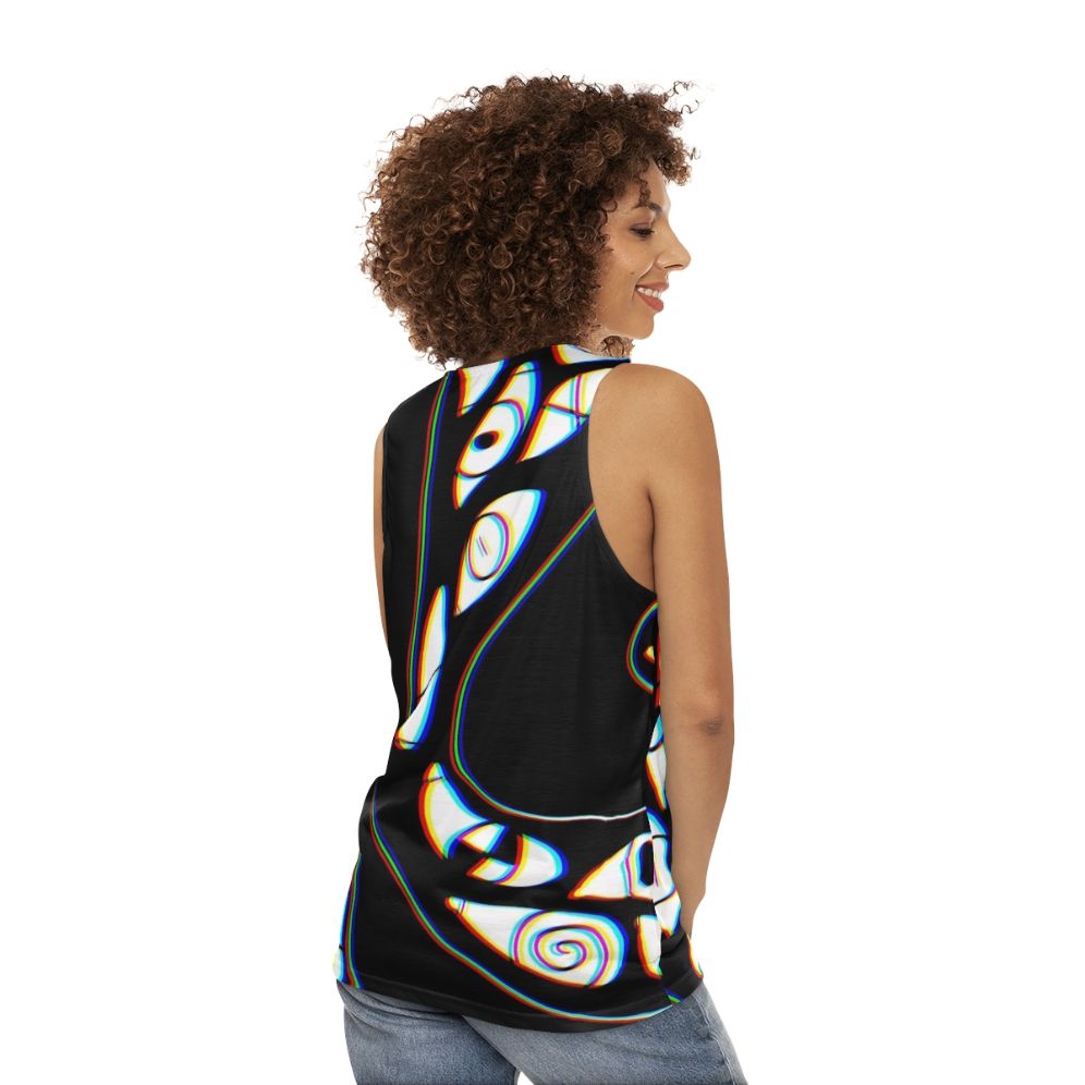 Trippy 3D eye unisex tank top - women back