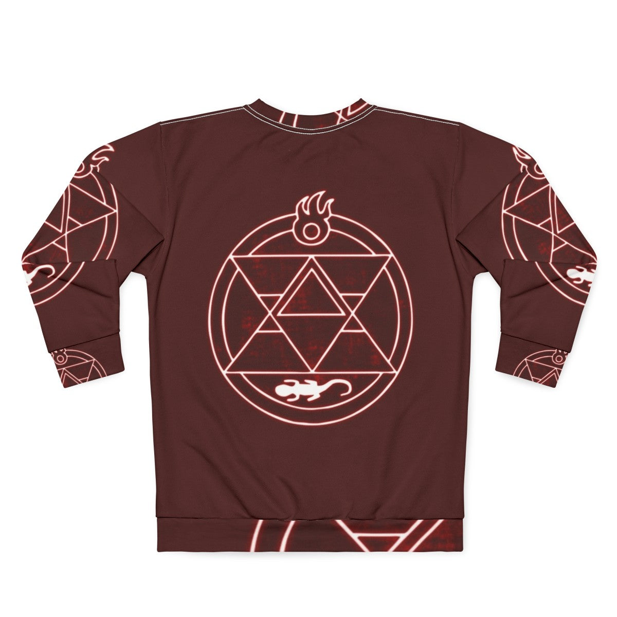 Flame Alchemist Sweatshirt with Roy Mustang design - Back