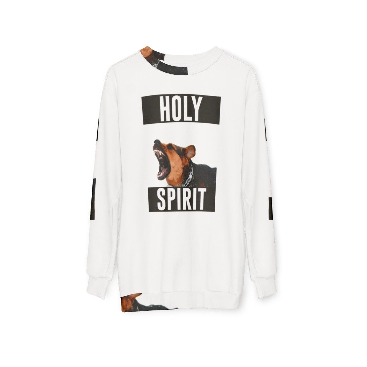 Holy Spirit Sweatshirt - Christian Inspired Meme Design - hanging