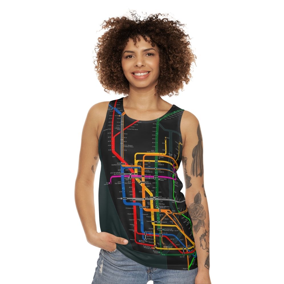 New York City Subway Map Unisex Tank Top - women