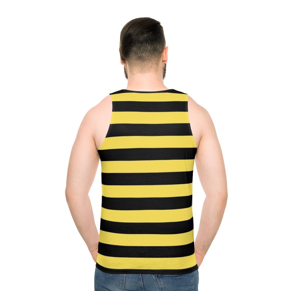 Me Before You' Black and Yellow Stripes Unisex Tank Top - men back