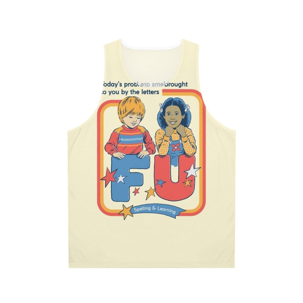 Vintage sarcastic 'Today's Problems' unisex tank top