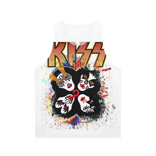 Kiss the Band Rock and Roll Logo Unisex Tank Top