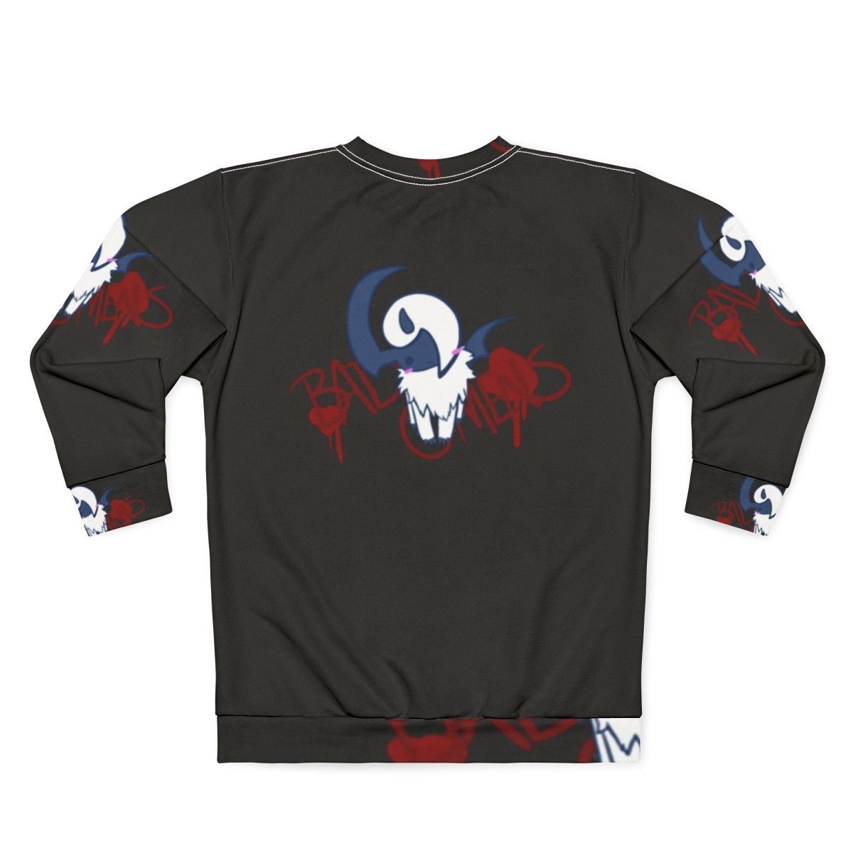 Bad Omens V-Neck Castlevania Sweatshirt with Alucard Inspired Design - Back