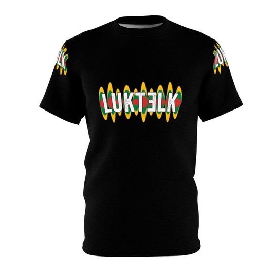 Silvester Belt Luktelk 2024 fan t-shirt with Lithuanian typography and Eurovision-inspired design