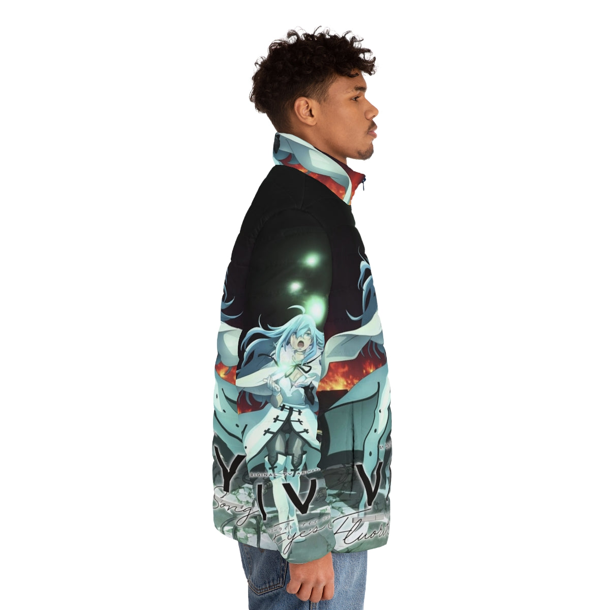 Vivy Fluorite Eyes Song anime puffer jacket - men side right