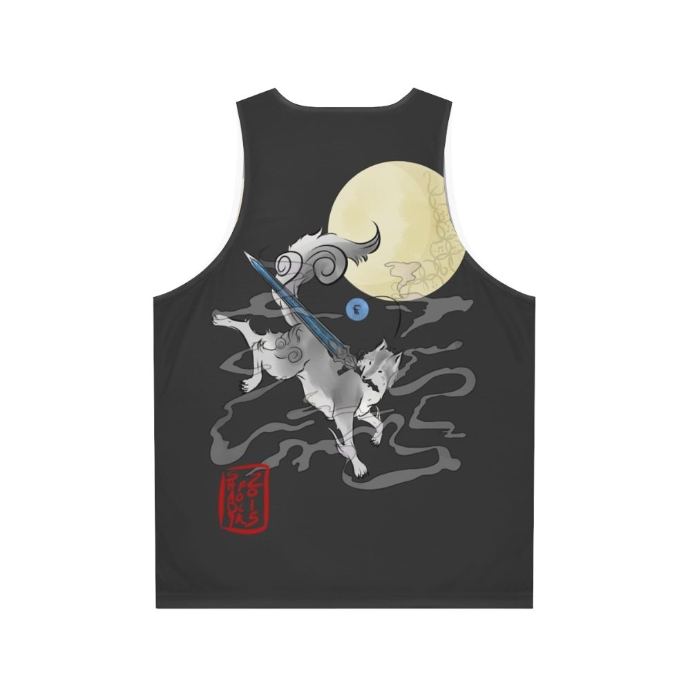 Dark fantasy Sif the Great Wolf unisex tank top - Back