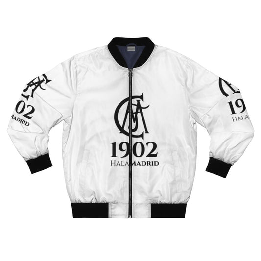Vintage Real Madrid Bomber Jacket with Iconic Logo and Retro Design
