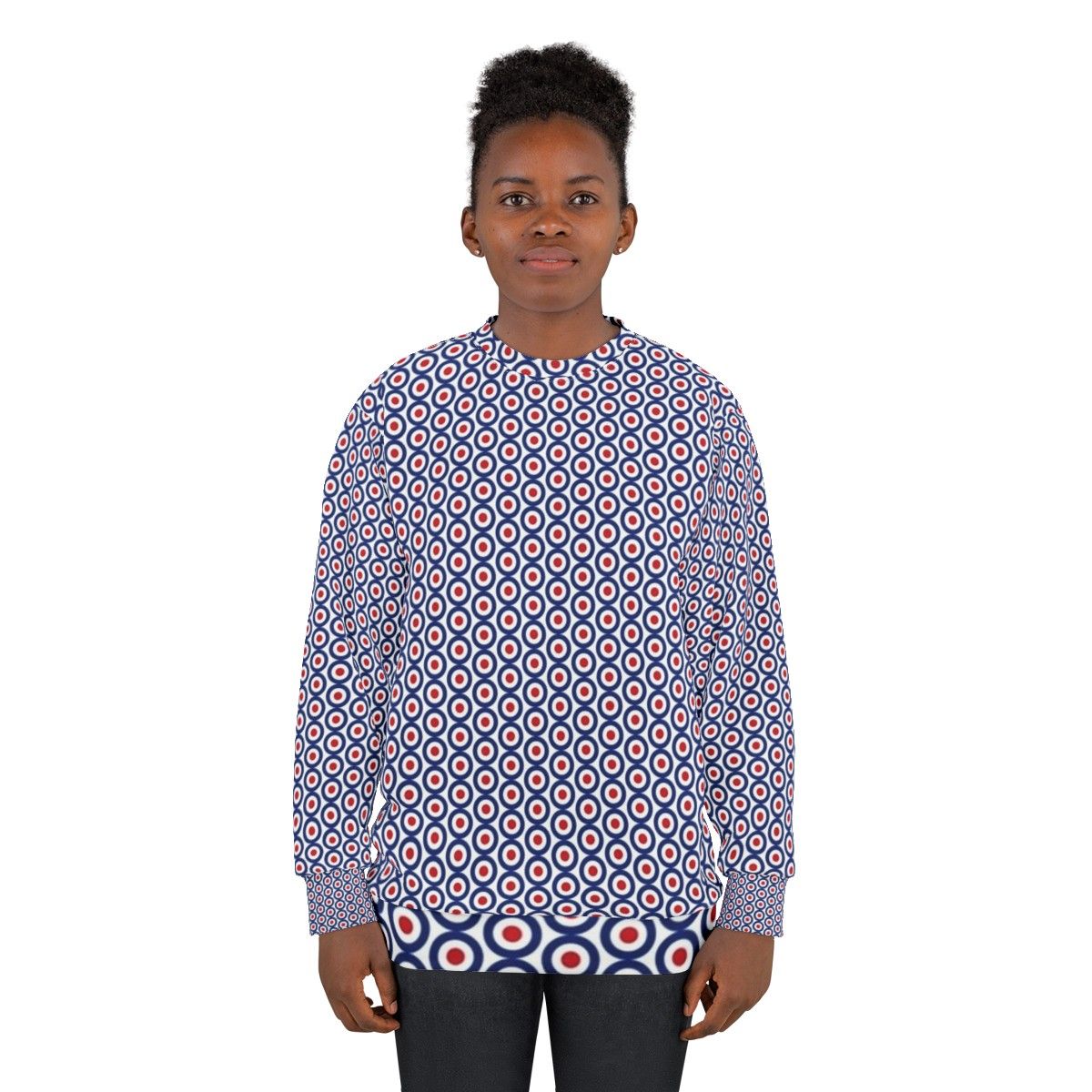 Mod Target Sweatshirt - 1960s Inspired Fashion - women