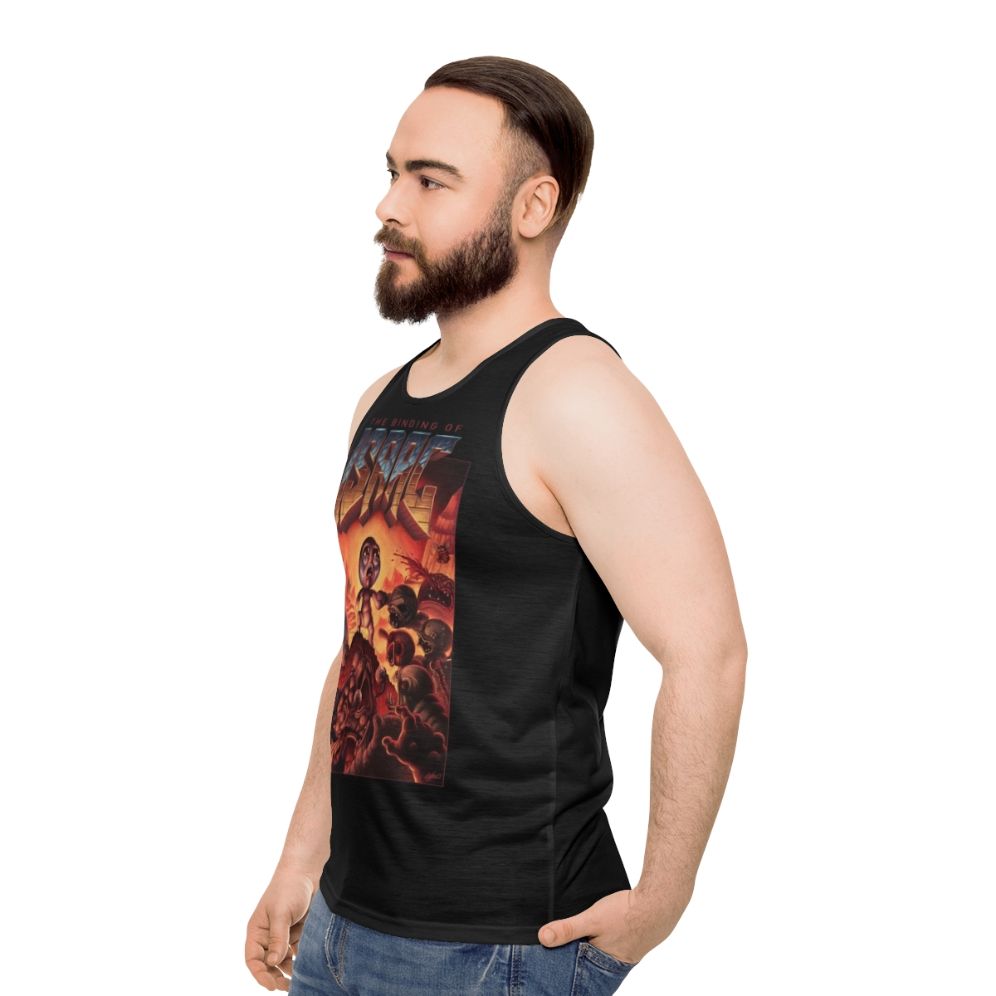 The Binding of Isaac Retro Gaming Unisex Tank Top - men side