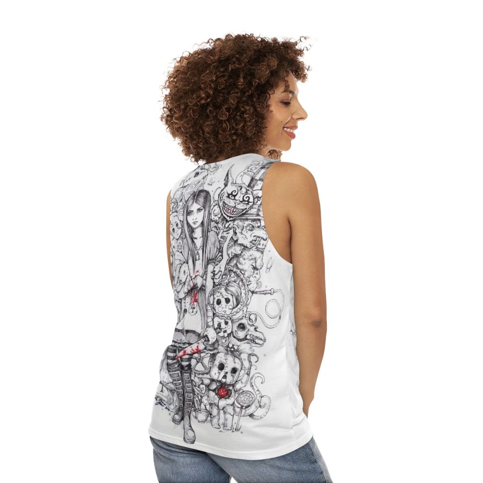 Shattered Wonderland Unisex Tank Top - women back