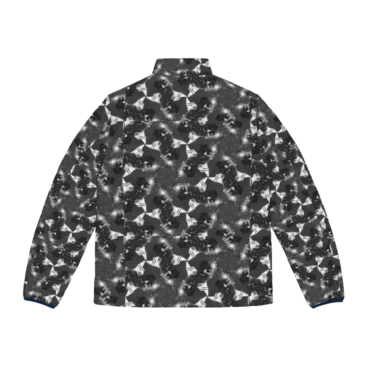 Ol Dirty Bastard inspired puffer jacket featuring a vibrant and bold graffiti-style design - Back