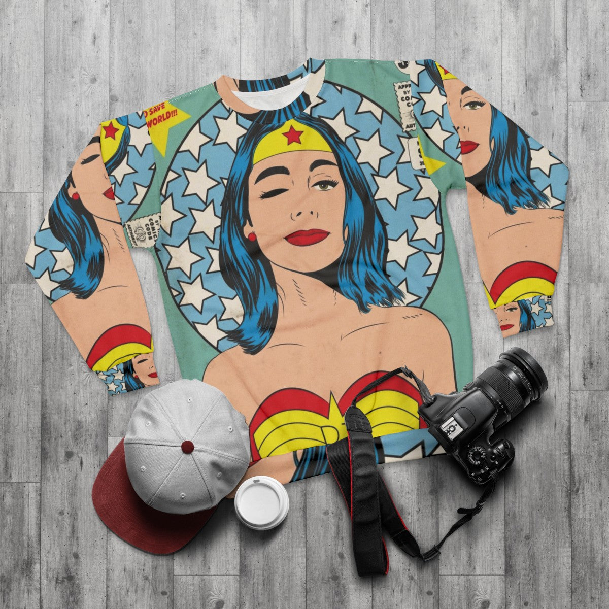 Yuri G's PJ Harvey Superhero Sweatshirt - flat lay