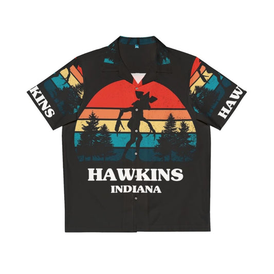 Demogorgon Hawkins Hawaiian Shirt with Stranger Things Upside Down Landscape