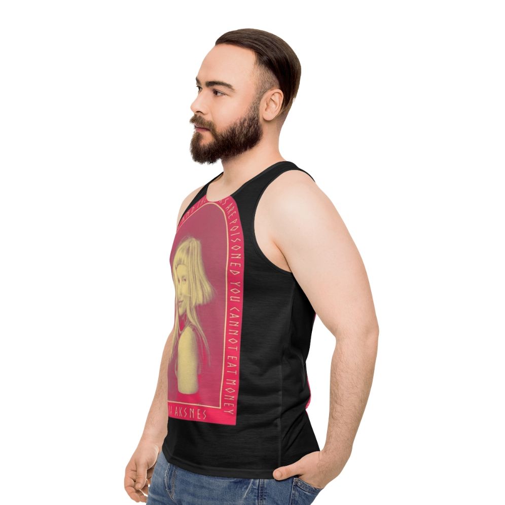 Unisex tank top with Aurora Aksnes' logo and artwork - men side