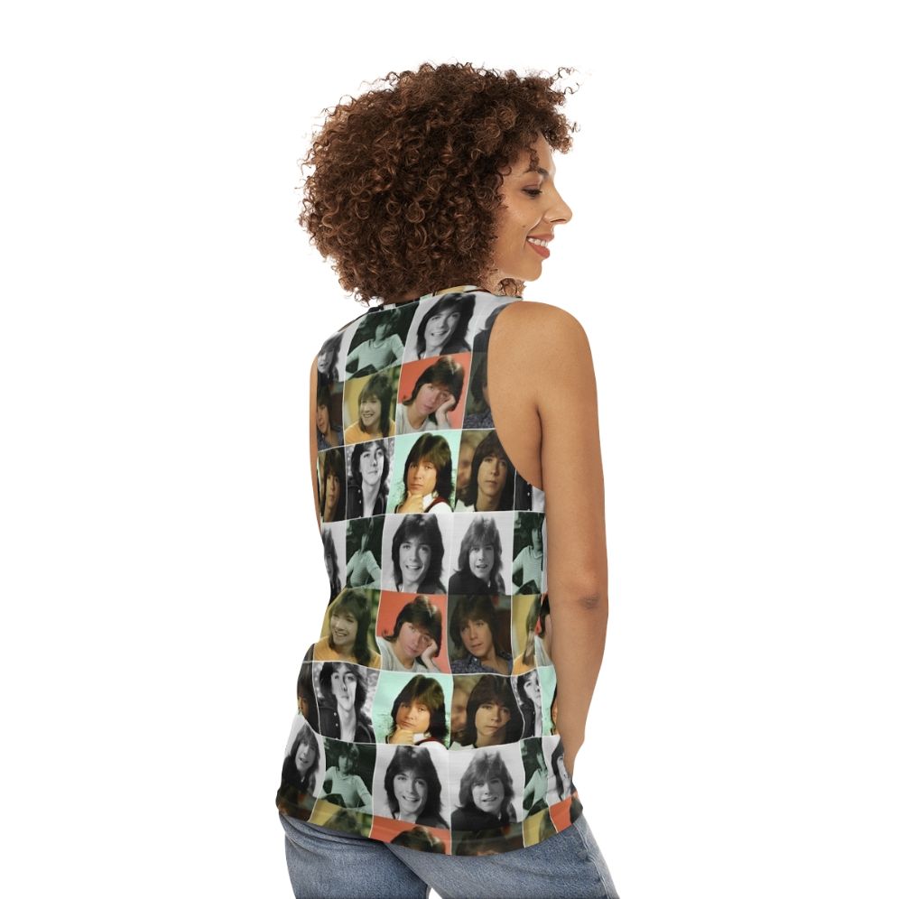 Retro David Cassidy Collage Unisex Tank Top - women back