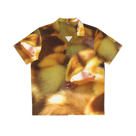 Adorable ducklings in a Hawaiian shirt pattern