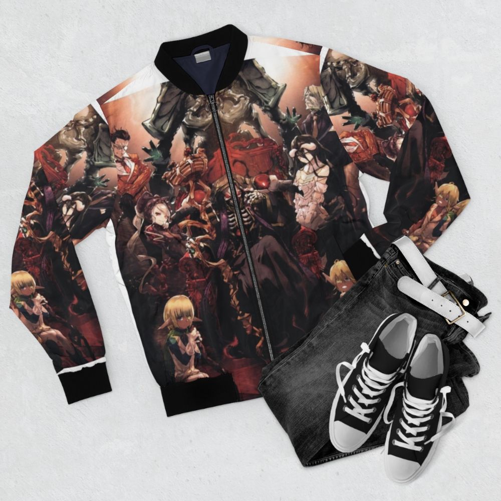 Overlord anime-inspired bomber jacket - Flat lay