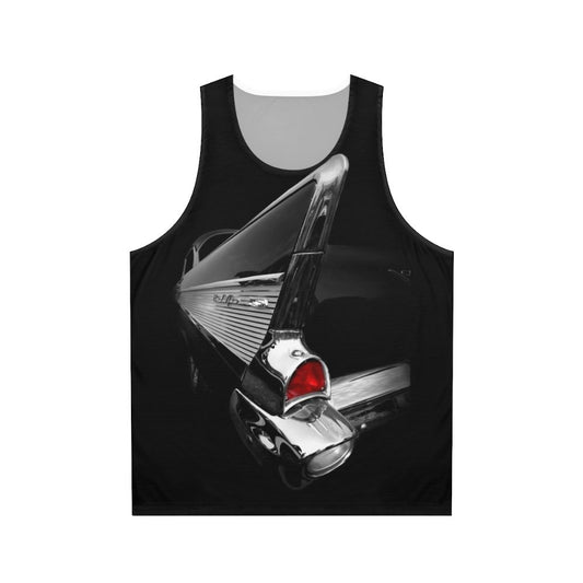 Vintage 1957 Chevy Bel Air black unisex tank top