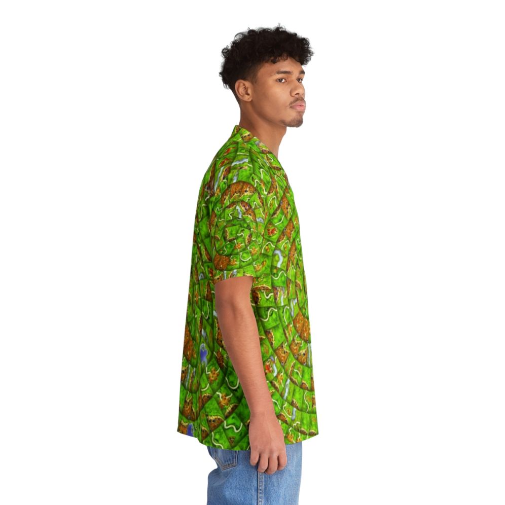 Carcassonne Swirl Hawaiian Shirt with Board Game Meeple and Dice - People Pight