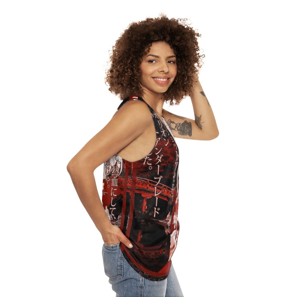 Shinobu Oshino Yukata Inspired Unisex Tank Top - women side