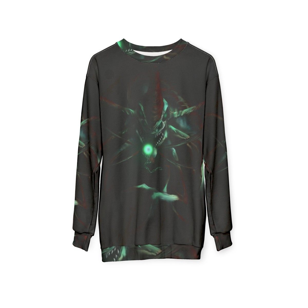 Subnautica Reaper Leviathan Gaming Fanart Sweatshirt - hanging