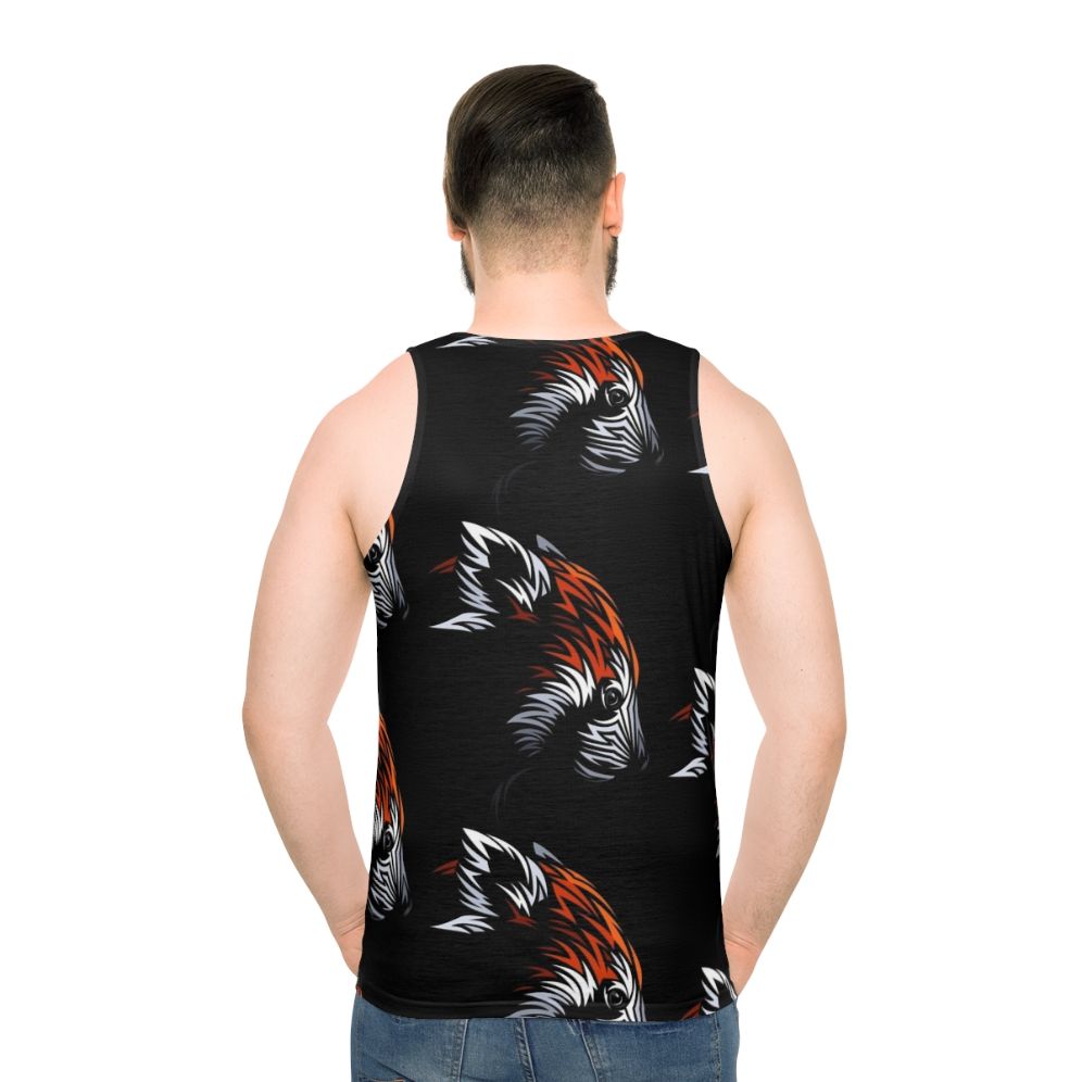 Tribal Red Panda Unisex Tank Top - men back